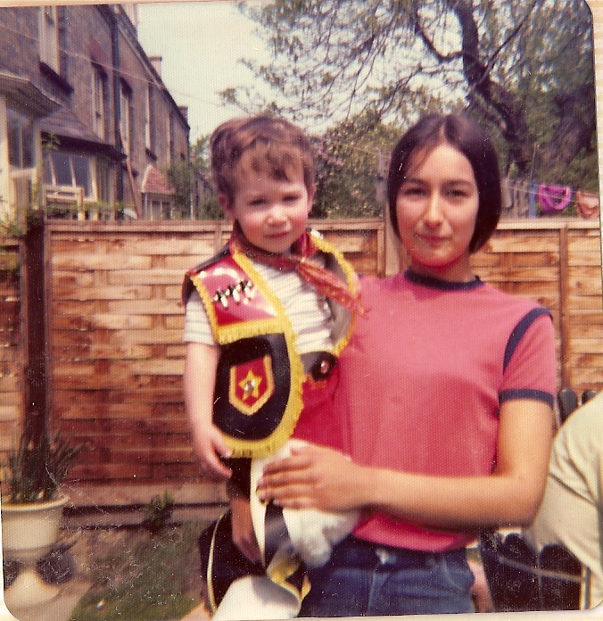 Craig with babysitter and neighbour, Vicky Clifford