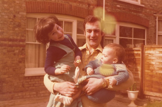 Graeme holding Debbie & Craig