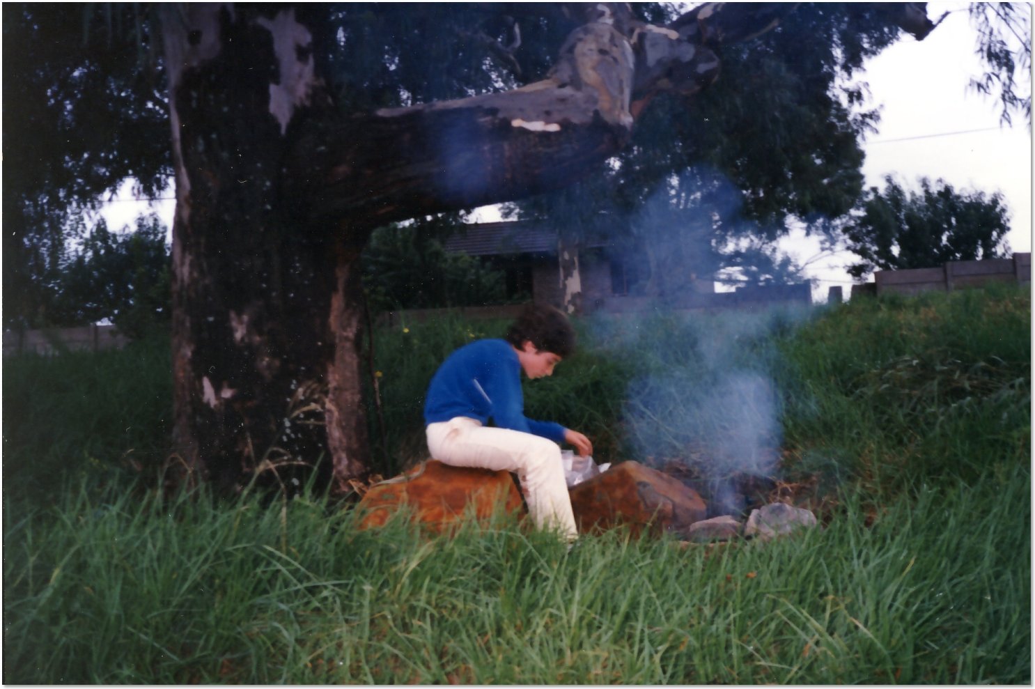 Making breakfast at the river