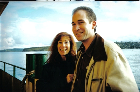 Rene and Craig on the Manly Ferry