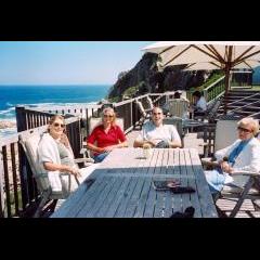 Plettenberg Bay. Helen, Muffy, Craig, Granny Helen.