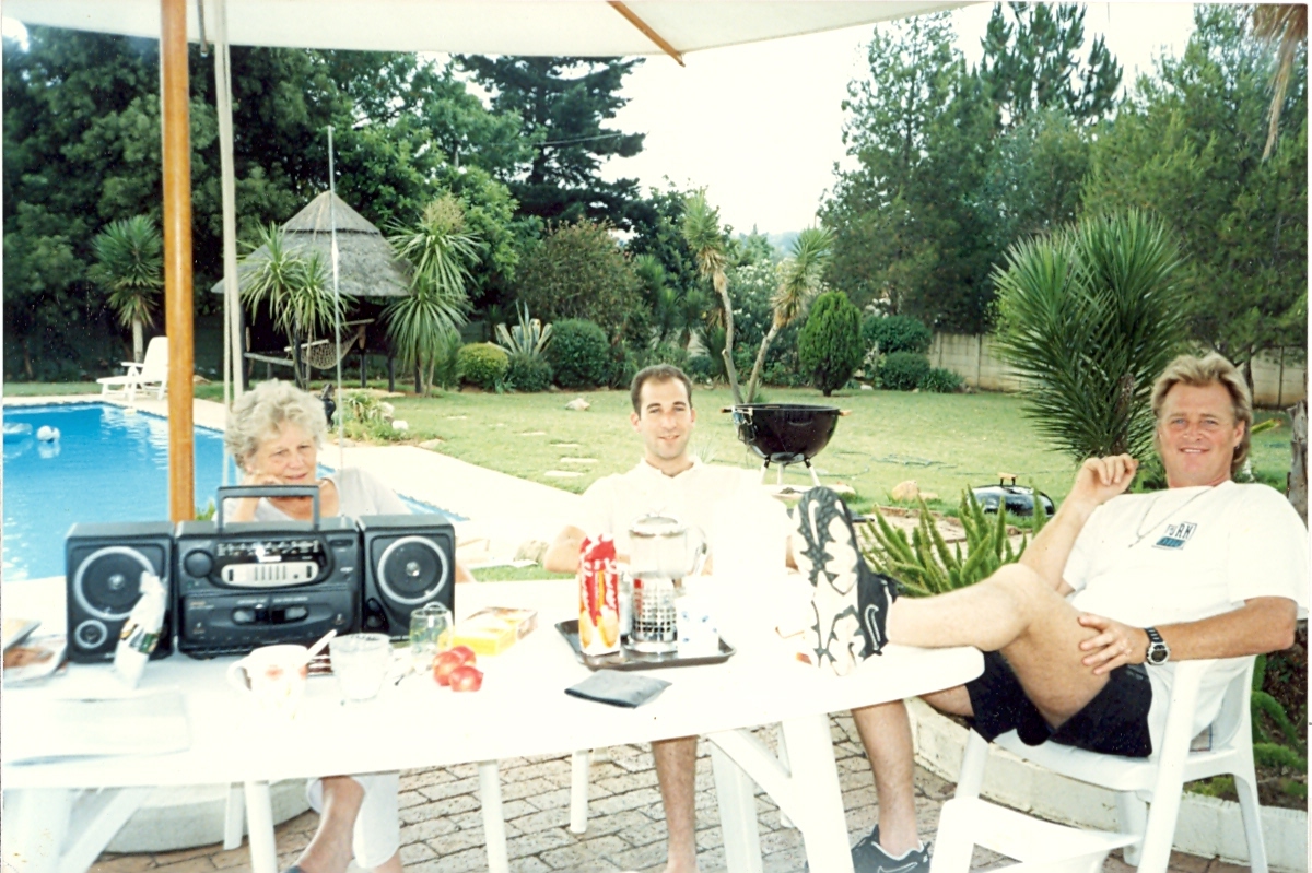 With Adrian and his mother, Audrey