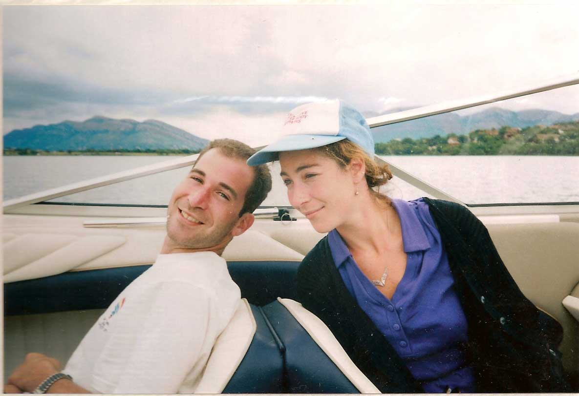 With Debbie on the boat
