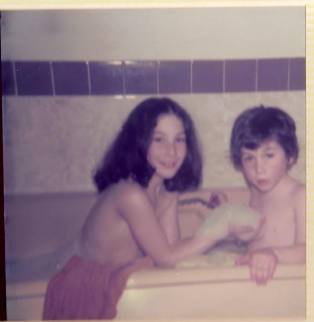 In the bath with Debbie