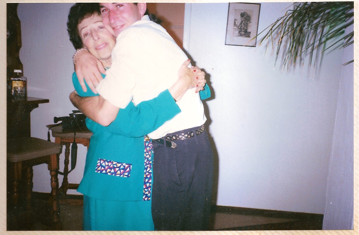 Hugging Granny Freda.