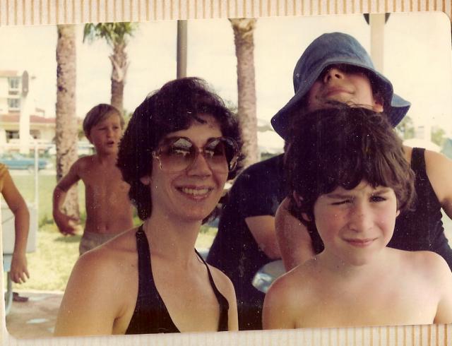 At the pool in Miami. Rene, Debbie & Craig