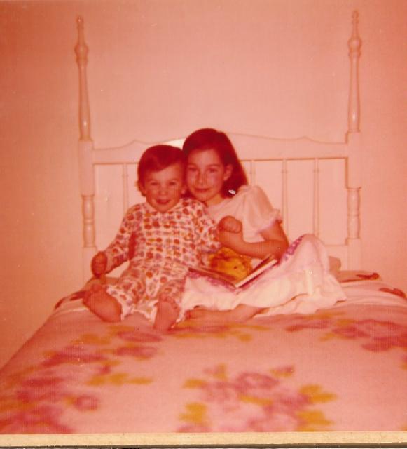 With Debbie on her bed in Fortismere Ave