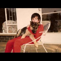 With puppy, Fang - 1984