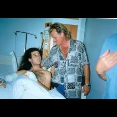 Adrian with Craig in Hospital