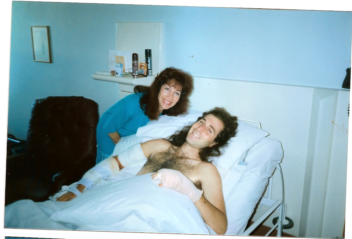 Rene with Craig in Hospital