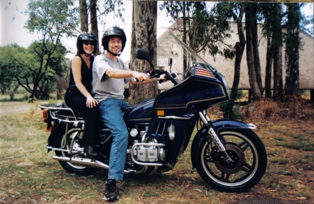 Debbie and Craig on the bikes at the Dam