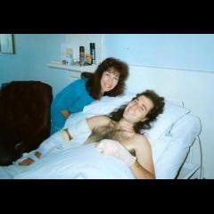 Rene with Craig in Hospital