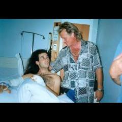 Adrian with Craig in Hospital