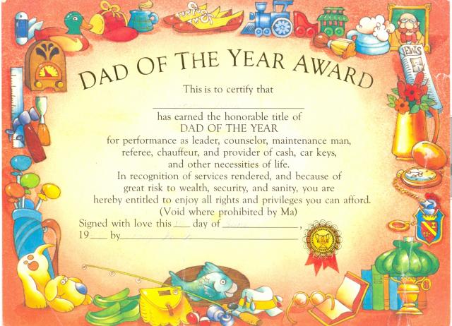 Dad of the Year Award